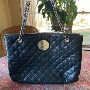 DKNY Quilted Black Leather Bag